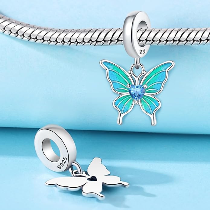 Cute Panda Animal 925 Sterling Silver Charms for Bracelets and Necklace Dangle Pendants Butterfly Elephant Dog Bead Jewelry Present for Women Family Friends