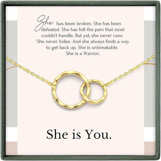 HOPE LOVE SHINE Encouraging Gift for Women - Courage, Strength, Motivational, Inspirational Necklace, Jewelry 16+2", 14k Gold Plated Sterling Silver