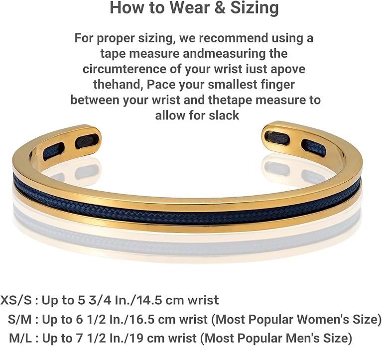 Handmade Minimalist Cuff Bracelet with Lucky Nautical Rope Inlaid Stainless Steel Cuff Unique and Stylish Bangle For Men And Women