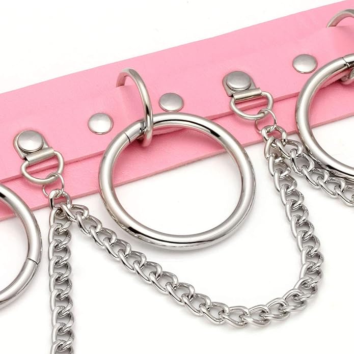 Eigso Vintage Punk Goth Studded Rivet Pu Leather Collar Choker Necklace with Spikes Adjustable