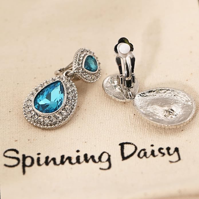 Spinningdaisy Clip On Earrings for Women | Non Pierced Earrings for Wedding