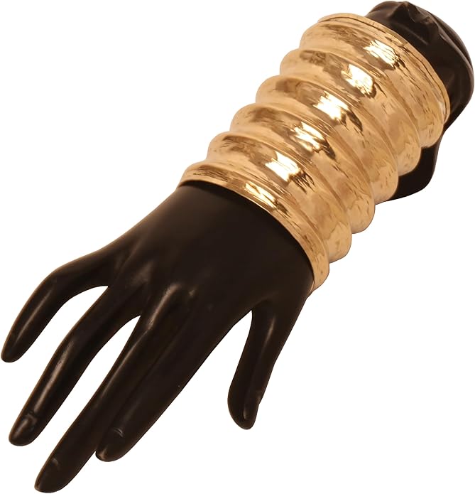 Touchstone Indian Bollywood Handcrafted Slip In Easy To Wear Stylish Wrist Enhancer Designer Broad Jewelry Cuff Bracelet For Women and Men.