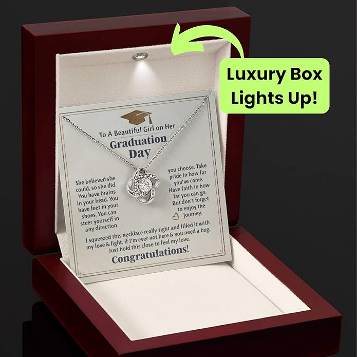 2025 Graduation Gifts for Her | Inspirational Graduation Necklace with Message Card & Gift Box | Jewelry for Women, Daughter, Girlfriend, Sister, Classmate | High School & College Grad Gift