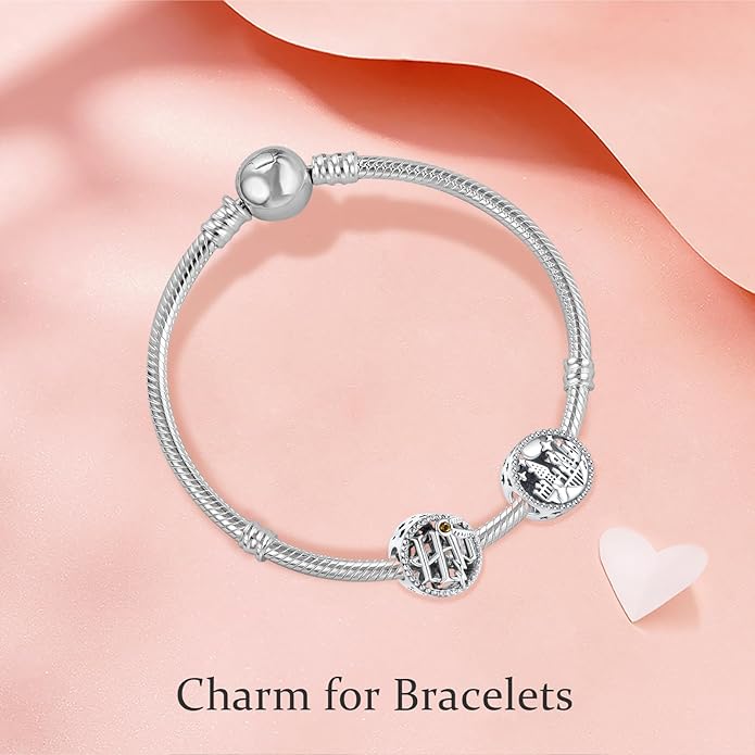 MITSOKU 925 Sterling Silver Charms for Bracelets Necklaces Animal prototype Pendant Safety Chain Dangle Pendants Beads Christmas Day Charms Jewelry Gift for Women