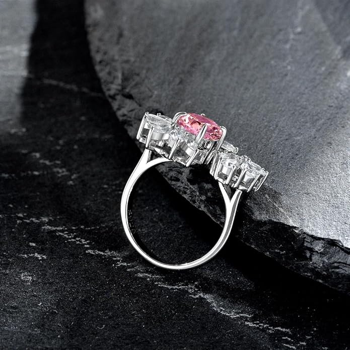 14K Solid Gold over 925 Silver 2 Carat 7 * 9 MM Oval Cut Moissanite/Ruby/Aquamarine Adjustable Ring,Chic Accessory for Modern Women