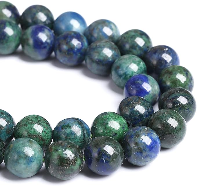 12MM 32PCS Natural Stone Lapis Chrysocolla Loose Beads for Jewelry Making DIY Bracelet