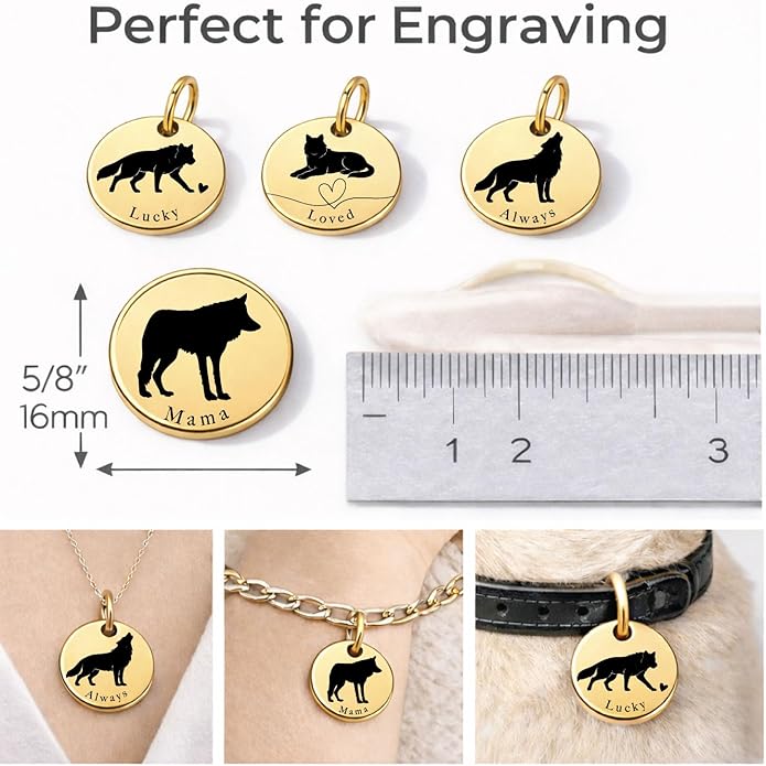SM Design Mama Animal Charm Set – Set of 4 Stainless Steel Charms – Motherhood & Family Keepsake Jewelry Charmss