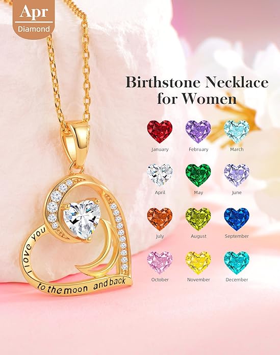 Heart Gold Necklace for Women Birthday Gifts for wife Jewelry for Wife Necklace for Girlfriend Mom Daughter Gold Jewelry for Women