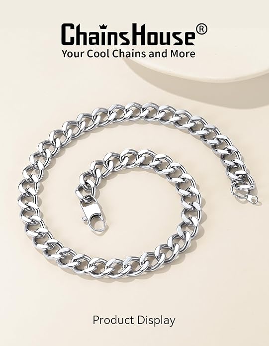 ChainsHouse Cuban Link Chain for Women Chunky Gold Necklace Stainless Steel/Gold Plated Choker Necklaces for Women, 12/16/20 mm Width Thick Chain Choker Punk Hip-Hop Jewelry,18-20"