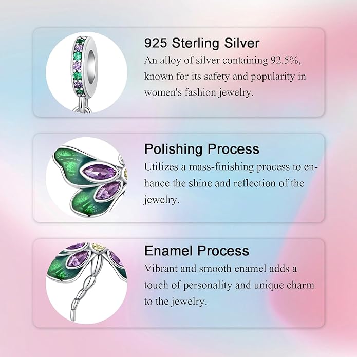 Birthday Fashion Love Heart Dangle Charm 925 Sterling Silver Charms fits Bracelets and Necklace Pendant Bead Charms Jewelry Present for Women Family Friends