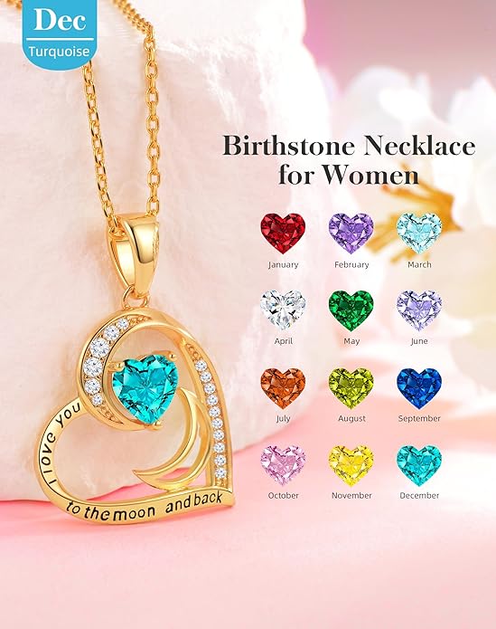 Heart Gold Necklace for Women Birthday Gifts for wife Jewelry for Wife Necklace for Girlfriend Mom Daughter Gold Jewelry for Women