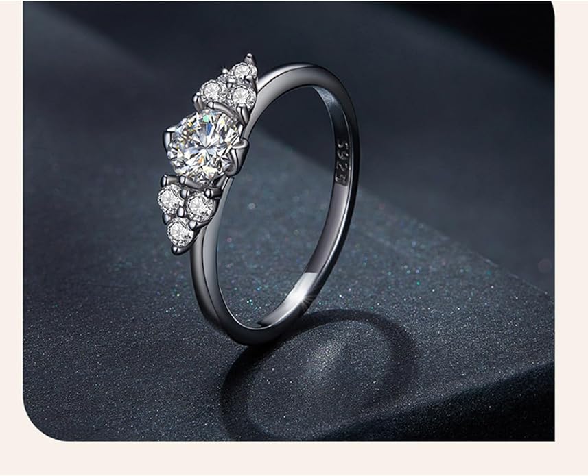 S925 Sterling Silver Women's Engagement Rings,Chic Diamond Ring for Women, 1.26 ct Heart Cut VVS1 D-Color, Great for Mother's Day