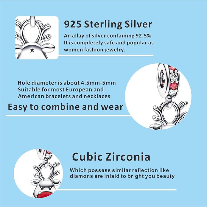 Fashion Charms Compatible for Bracelets,S925 Sterling Silver Charms,For Women Jewelry Present