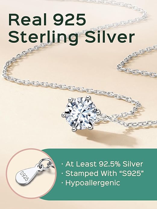 ChicSilver 925 Sterling Silver 12 Months Sparkling Round Cut Created Birthstone Pendant Necklace, 16 Inch Rolo Chain