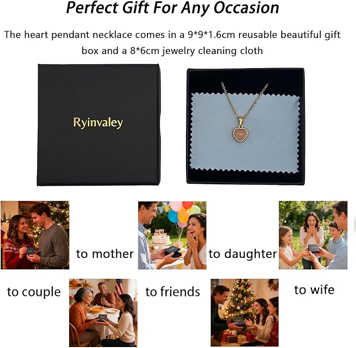 Cute Gold Heart Necklace for Women,18k Gold Plated Cubic Zirconia Charm Necklaces,Stainless Steel Women's Heart Stone Pendant Necklace for Women,16-18 Inches Adjustable Chain,Trendy Jewelry Gifts
