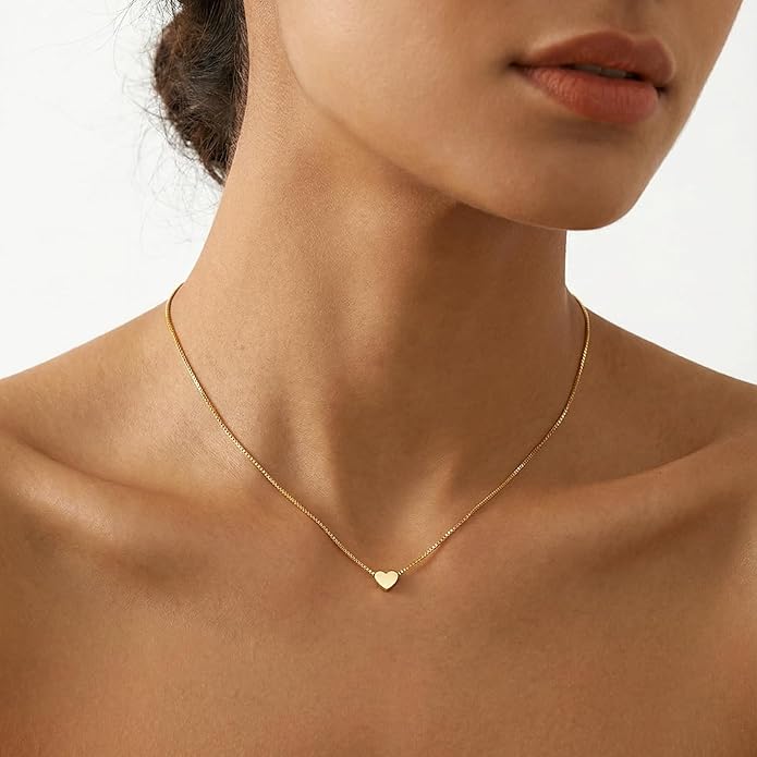 SLUYNZ Genuine 925 Sterling Silver Tiny Love Heart Pendant Necklace for Women Simple Sweet Heart Choker Necklace