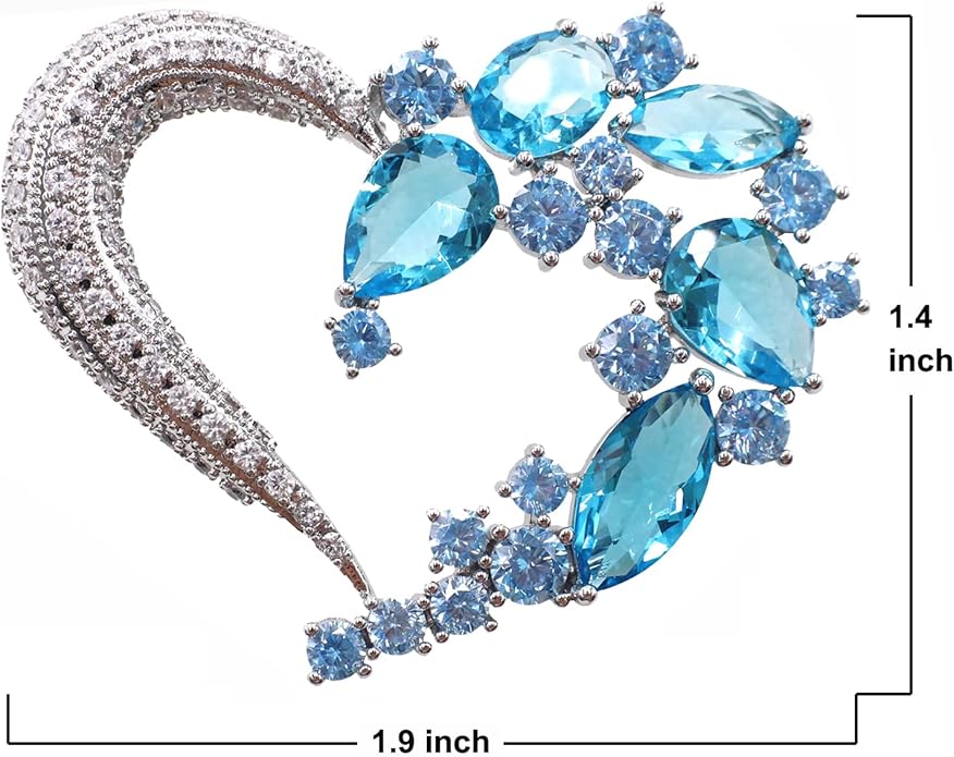 Brooch Pins for Women Girls Fashion Flower Crystal Rhinestone Pearl Jewelry
