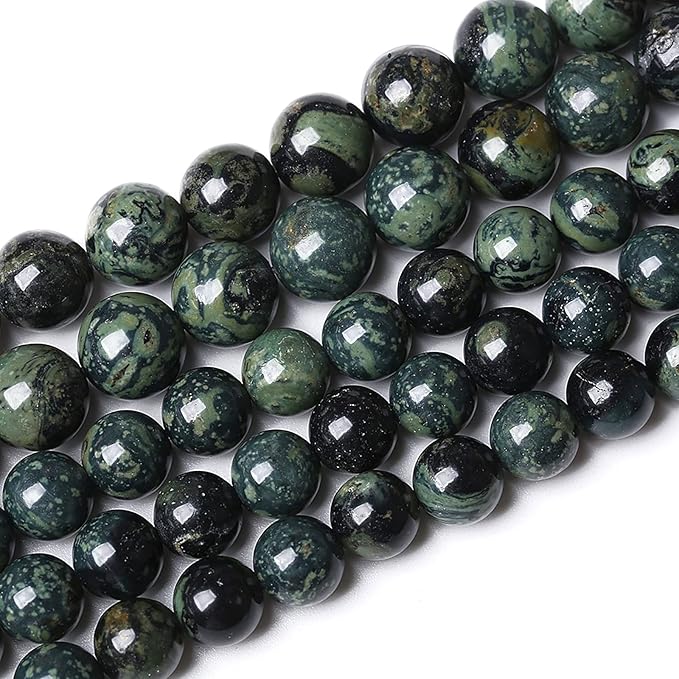8mm 45pcs Natural Kambaba Jasper Beads Round Loose Energy Healing Stone Beads for Jewelry Making DIY Bracelet 15 Inch