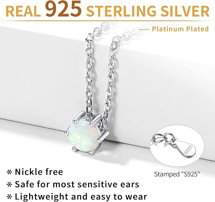 ChicSilver 925 Sterling Silver 12 Months Sparkling Round Cut Created Birthstone Pendant Necklace, 16 Inch Rolo Chain