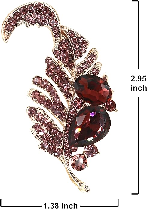 Brooch Pins for Women Girls Fashion Flower Crystal Rhinestone Pearl Jewelry
