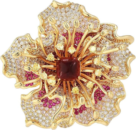 Brooch Pins For Women Fashion, Flower Brooches Jewelry For Women Floral Series Brooches And Pins Designer Lady's Costume