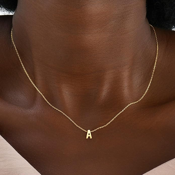 Valentines Day Gifts Initial Necklace for Women Girls Kids - Dainty Initial Necklace Tiny A-Z Pendant Necklace Cute Letter Necklace