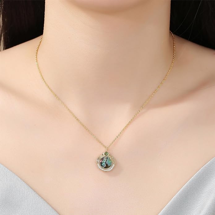 IBARA Women Gold Dianty Necklace Sun Crescent Moon Star Evil Eye Lock Lovely Heart Flower Butterfly Pearl Pendant Coin Necklaces 18K Gold CZ Diamond Filled Chain Boho Beach Simple Handmade Jewelry