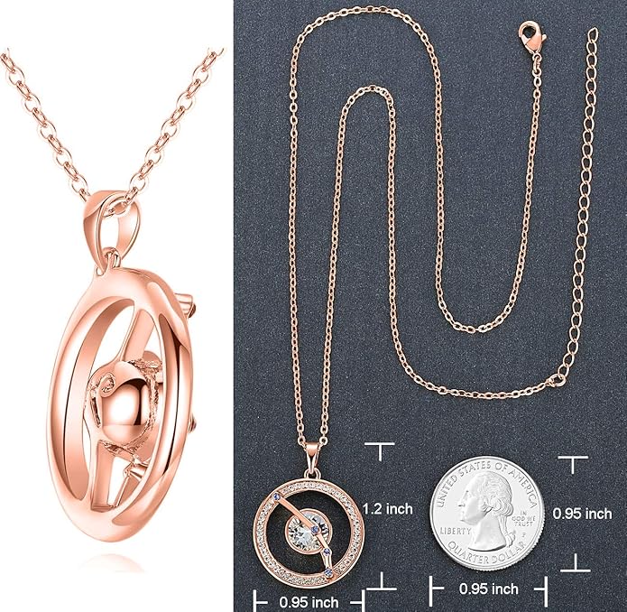 Leafael "Superstar Zodiac Constellation Pendant Necklace Made with Premium Crystal Horoscope Jewelry, Gold or Rose Gold Plated, 18"+ 2"