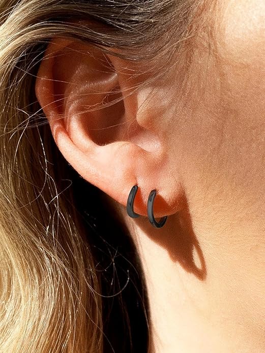 FaithHeart Sterling Silver Hoop Earrings for Women, Hypoallergenic Huggie Hoop Earrings Lightweight Small Cartilage Earrings Hoop Earring Dainty Everyday Earrings 6/8/10/12/14/15/16/18/20mm