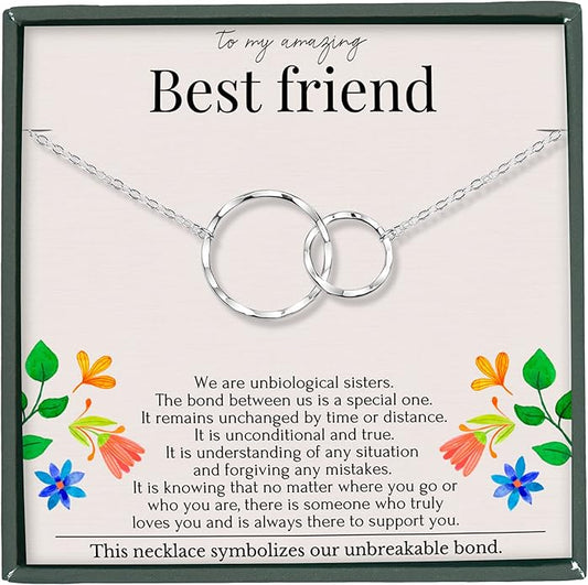 HOPE LOVE SHINE Best Friend Gift for Women - Meaningful BFF Friendship Necklace, Jewelry 16+2", 14k Gold Plated Sterling Silver
