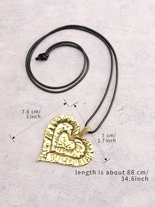 GelConnie Boho Necklaces for Women Vintage Silver Circles Long Pendant Necklace Cowgirl Sweater Necklace Adjustable Leather Choker Necklace for Women