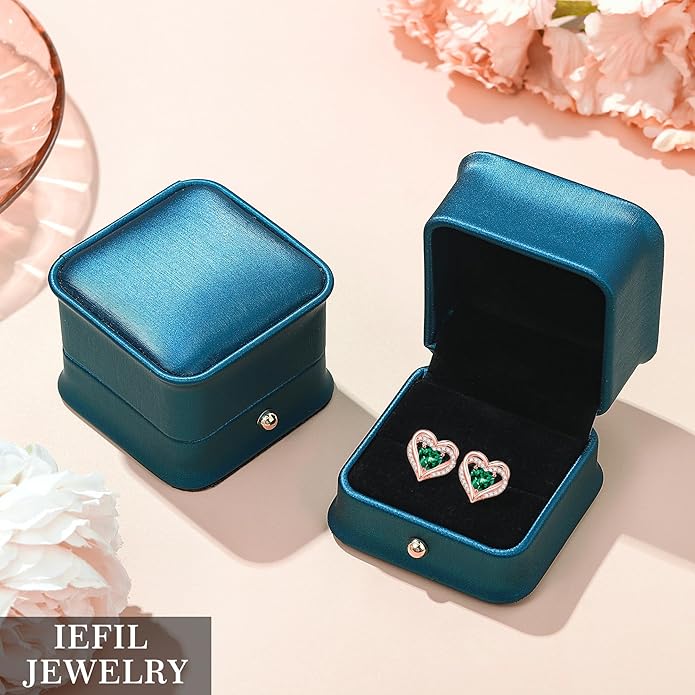 Iefil Valentine Day Gifts for Her - 925 Sterling Silver Heart Stud Earrings Birthday Gifts for Women