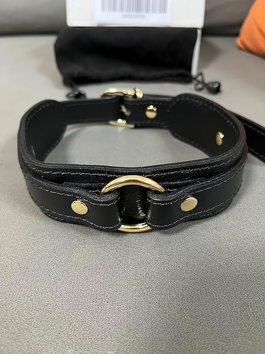 Black Choker Necklaces for Women, 100% Genuine Leather Fur,Collar for Man and Woman, Premium Goth Punk Accessory