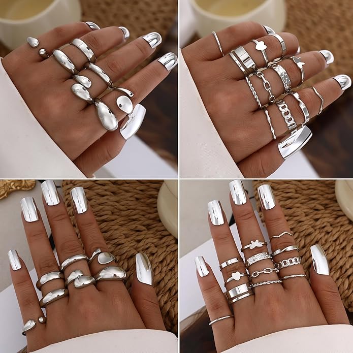 FANDY 137 Pieces Gold Jewelry Set for Women, 12 Necklace, 14 Bracelet, 21 Earrings, 24 Knuckle Rings, 66 Hair Accessory Gold Plated Jewelry Set for Women Gift