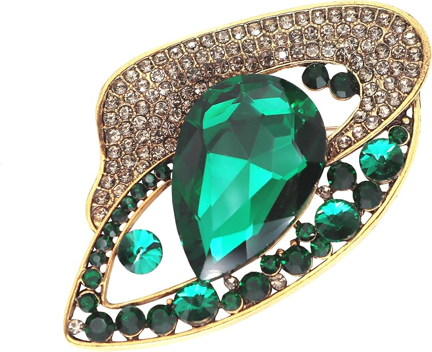 Brooch Pins for Women Girls Fashion Flower Crystal Rhinestone Pearl Jewelry