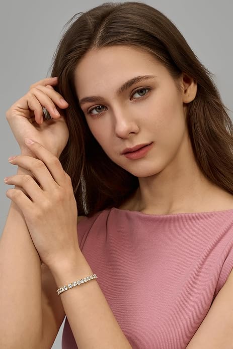 14K Gold Filled Tennis Bracelet for Women-3mm,4mm 5mm CZ Stone Classic Gold Bracelet for Women, Valentines, Mothers, Christmas Jewelry Gift for Women