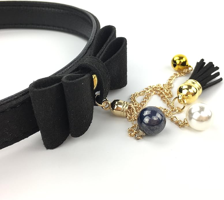 Bell Choker Collar Necklace Lolita Bow Collar Cat Kitty Velvet Necklace