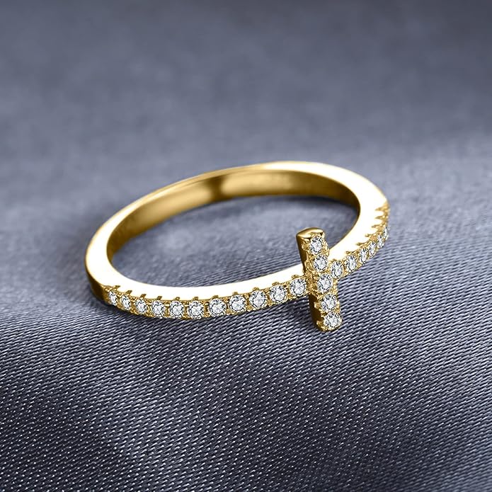 JewelryPalace 14k White Yellow Rose Gold Plated 925 Sterling Silver Rings for Women, Cubic Zirconia Promise Rings for Her, Stackable Wedding Bands Rings for Women Infinity Forever Love Knot Ring
