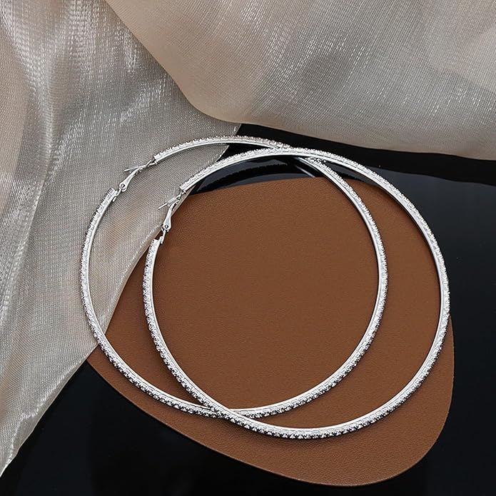 Tennis Necklace Bracelet for Women, Dainty Sterling Sliver Choker Necklace Crystal Link Bracelet Stud Earrings for Women Wedding Jewelry for Bride Jewelry Set Accessories