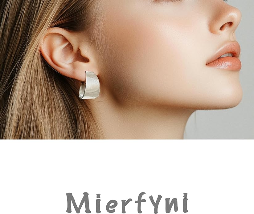 Big Chunky Gold Hoop Earrings for Women Trendy 14K Gold Plated Large Thick Gold Hoops