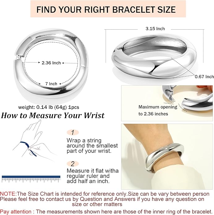 2Pcs Bangle Bracelets for Women Gold Arm Cuff 14k Gold Plated Chunky Gold Bangle Set Hinged Cuff Bracelets Trendy Arm Cuff Jewelry for Women
