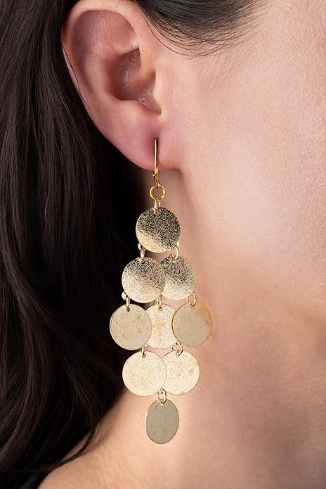 Aloha Earrings Gold Tone Non Pierced Clip On Dangling Earrings
