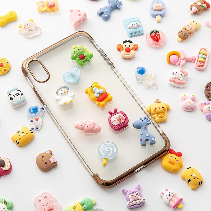 Slime Charms Cartoons Charms Cute Set - Mixed Lot Assorted Kawaii Charms Resin Flatback for DIY Crafts Making,Decorations,Scrapbooking,Embellishments,Hair Clip 25pcs