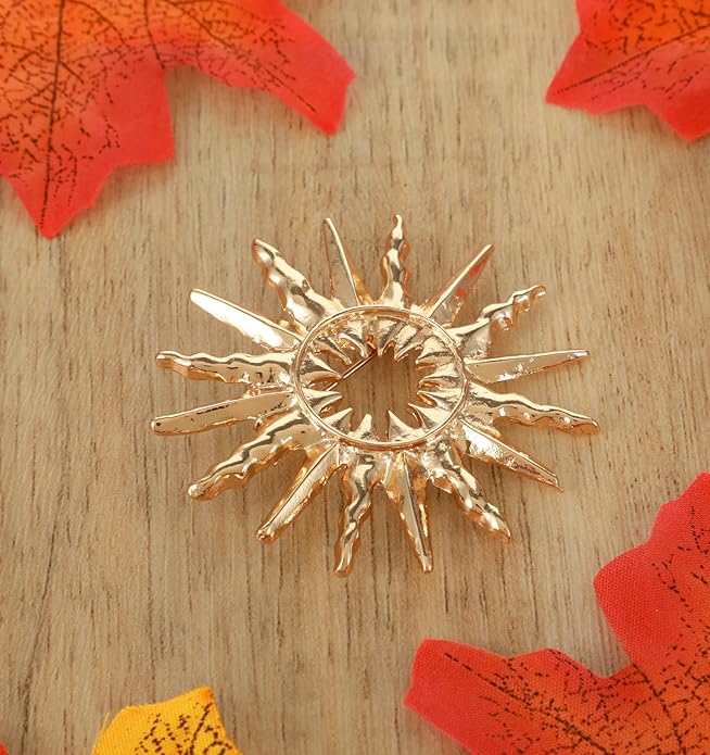 Gold Brooch Pin, 2.17 Inch Gold Brooch for Dress, Clothes, Women Girls