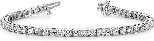 Houston Diamond District 3 to 50 Carat Classic LAB GROWN Diamond Tennis Bracelet 4 Prong Ultra Premium Collection (E-F Color, VS2-SI1 Clarity)