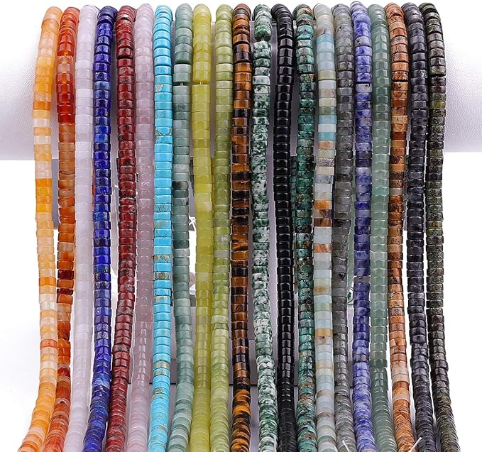 Natural African Jade Spacer Beads Caps Loose Semi Gemstone for Beading Jewelry Making 6mmx3mm 38cm