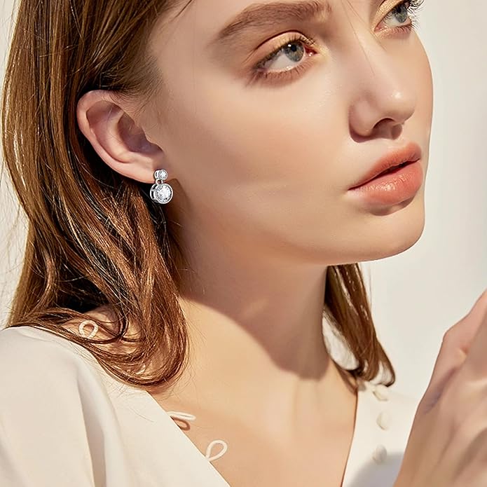 Ocean’s Promise Women Pendant Necklace Bracelet and Earring Jewelry Set 18K White Gold Plated with Crystal Gift for Women