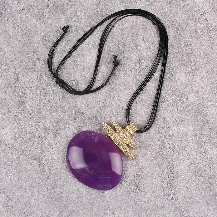 Boho Leather Necklace Women Bohemian Brown Circle Pendant Necklace Choker Long Necklaces for Women Boho Ring Large Pendant